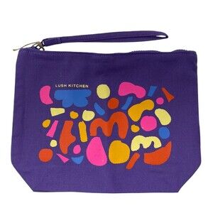 Lush Cosmetics Kitchen Exclusive Limited Edition Purple Makeup Bag Wristlet